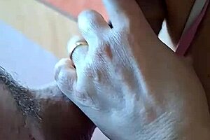 teresa sucks dick in armpits, then cums on feet!