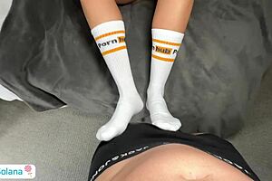 Cute Innocent Babe Shows Off New Outfit in Homemade Bed Scene