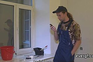 Broke Dude Lets Slutty Friend Ride Ex-Girlfriend For Hard Cash!