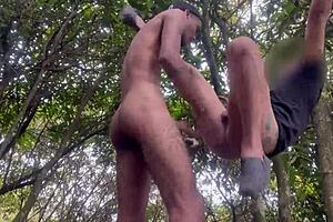 cruising for gay sex outdoors with anal and masturbation