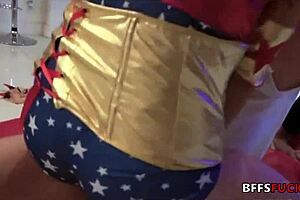 When halloween dick is a must- 1m3f group banging