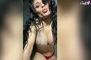 Cutie With Big Tits Plays Pussy With Big Sex Toy Alone