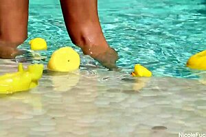 Nicole Aniston and Alix Lynx engage in blonde lesbian fucking with big tits and oral