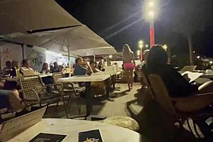 Monika Fox Dines Naked Then Strolls City Streets