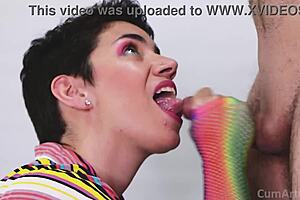 Cum with Pride in Hot Mouth Action