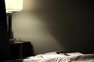 innocent teen 18+ babysitter wakes to boss jerking off