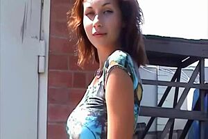 Tamara gets topless outdoors, rocks you hard