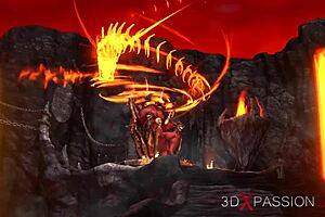 Devil Fucks Super Hot Girl with Pigtails in Hell