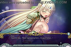 Elysia The Cute Princess Shows Her Big Tits. She Gets A Cumshot!