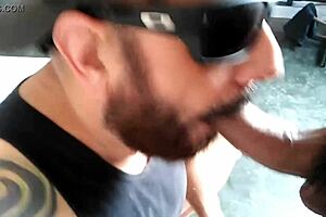 Mature ebony woman licks and deepthroats cock for cum