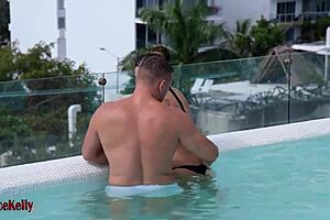 tanned babe getting creampied by stranger, want to watch?