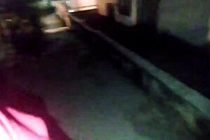 Cheating girlfriend fucks friend outside!