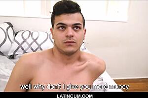 straight spanish latino jock gets fucked by gay guy for cash