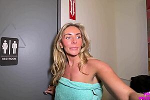 Pov British Bombshell Bonnie Blue Stretched In Locker Room