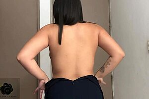 Latina Flashes Sexy Ass to Reward Good Grades