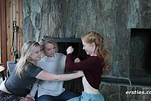 Three Amateur German Lesbians Licking Pussy