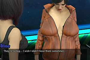 yo, wanna check out this hot milf's nip slip in 3d cartoon space?