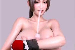 Feeling the passion in mai shiranui's titjob cosplay uncensored hentai