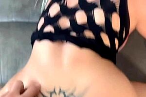 this kinky blonde babe massaging her juicy pussy with toys