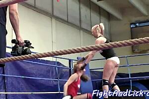 Dyke Babe Receives Oral Pleasure in Locker Room