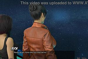 yo, wanna check out this hot milf's nip slip in 3d cartoon space?