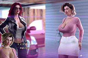 Watch the stepmom get stuck and fucked in this 3D hentai game!