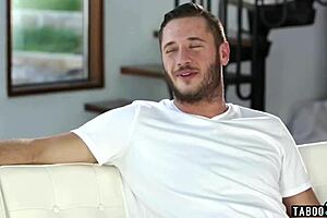 busty wife surprising husband with foursome