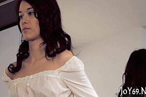 teen rubs tight pussy and groans