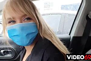 blonde rides in missionary doggystyle cowgirl.