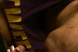 the lightskin amateur gives a close-up blowjob, sucking deep and swallowing every drop