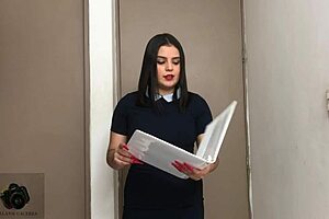 Latina Flashes Sexy Ass to Reward Good Grades