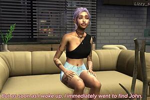 Stripper Feels Joy Sucking Multiple Creampies in Sims 4.