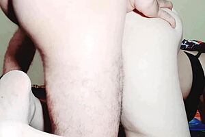 She Fingers Her Clear Pussy While He Watches