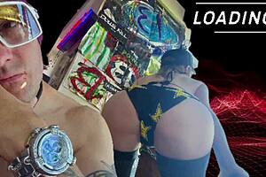 Neva the dead racer music video with blonde petite