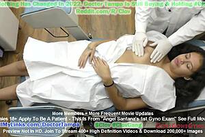 angel santana's first gyno exam caught on hidden camera by doctor tampa