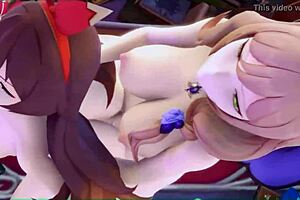 Lisa Fucks Amber Futa in Genshin Impact