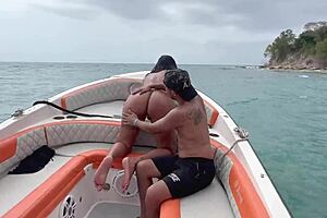 Man, banging this big tits milf on a yacht was wild! - Melani Latina