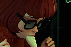 velma searches for new mysteries with blowjobs and doggystyle