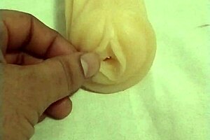 She plays with her artificial pussy in this solo anime scene