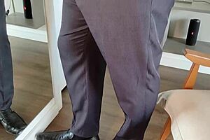 yuri ga�cho - big gay dick showing off in front of the mirror