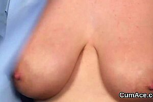 horny peach gets cum load on face swallowing all the load 😈🍑