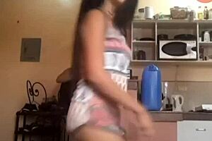 Filipina's enticing dance with striptease and ripped clothes