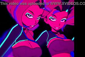 Moikaloop performs sexy dance in cartoon anime hentai style