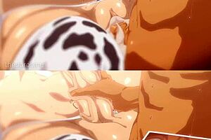 vanilla sex vs futanari cumshots in 2d animation compilation