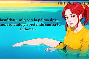 Naughty JOI Hentai in Pool with Spanish Voice
