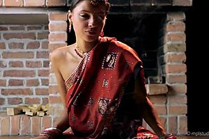 Gorgeous skinny indian teen erotic dance finger-fucking