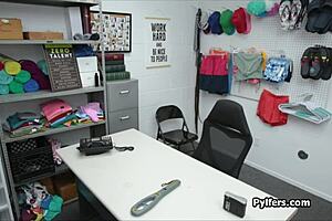 Riding Officer’s Cock While He Fingers Her Tight Butt