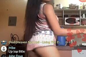 Filipina's enticing dance with striptease and ripped clothes