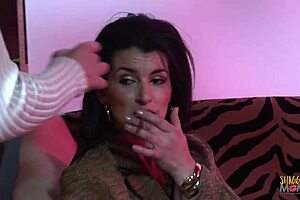 Slutty Babe Getting Filmed While Fucking in Anal Threesome with Old Mans