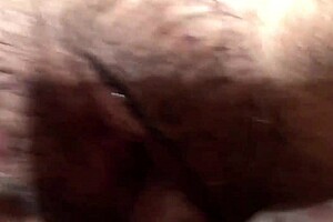 Today's intense cumshot features an Asian wife getting her hairy pussy and ass fucked hard in close-up